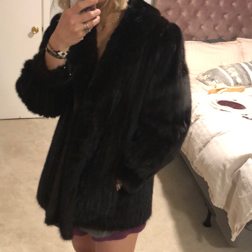 Mink or rabbit fur jacket